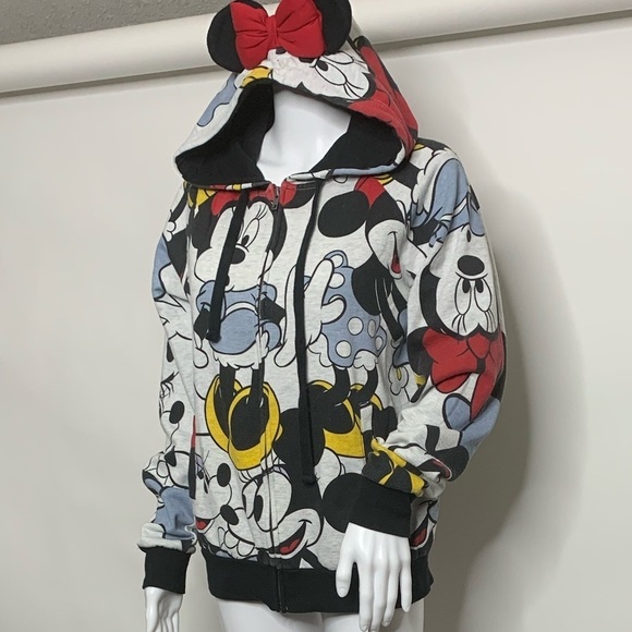 Minnie Mouse Japan Hoodie With Ears & Bow Sweatshirt - Picture 2 of 9